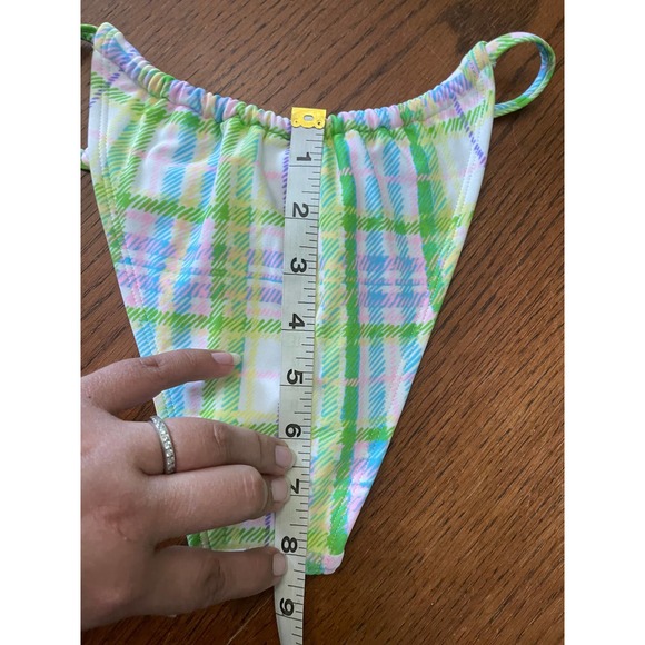 NWT Xhilaration Bikini- Pastel Plaid- Size XS/S - Picture 4 of 7